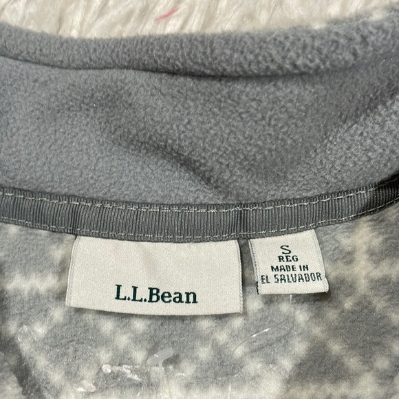 LL Bean Gorpcore Gray Fair Isle Fleece Zip Vest - Picture 2 of 10